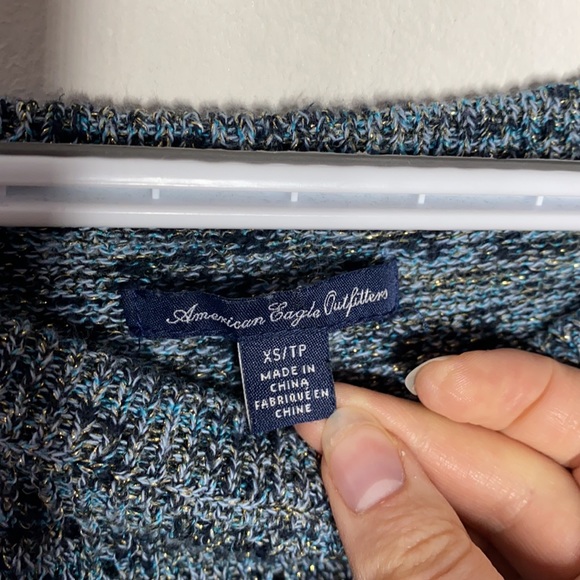 American Eagle Fireside marled speckled sweater with gold thread size XS - Picture 9 of 9